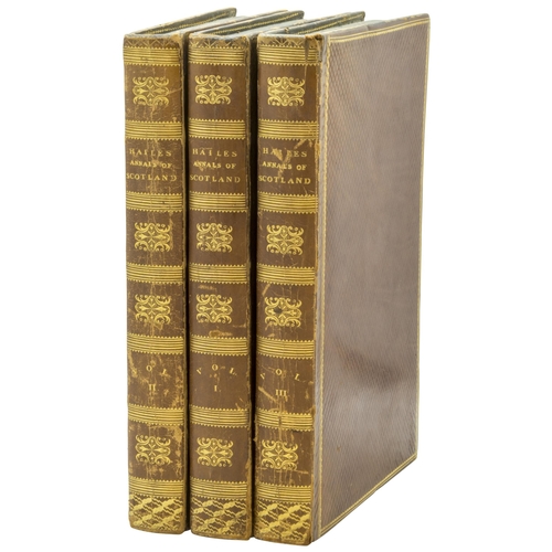 1385 - DALRYMPLE (SIR DAVID) ANNALS OF SCOTLAND, third edition, 3 vols. 8vo, original diced calf boards, sp... 