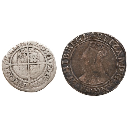 304 - ELIZABETH I SILVER SHILLING and an Elizabeth I Silver threepence.