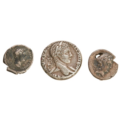 312 - A GOOD ELAGABALUS (218-222) SILVER TETRADRACHM, L. Censorinus Denarius 82 BC (struck with Losses) an... 