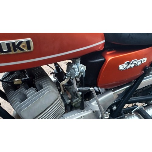 64 - 1972 Suzuki T250 J HustlerRegistration Number: GUG 976KFrame Number: T250-44202- Two registered owne... 