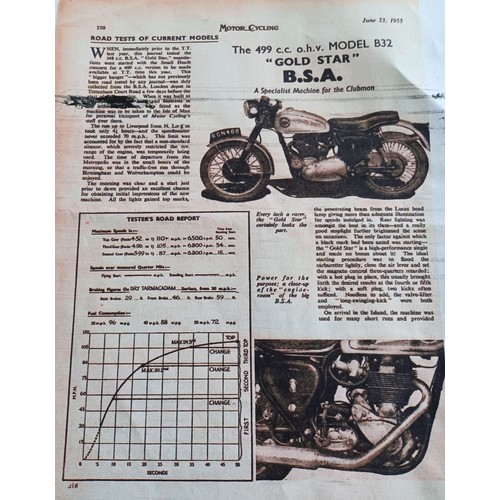 74 - 1955 BSA Gold Star DBD34Registration Number: RON 468Frame Number: TBA- The 1955 BSA Press Machine Te... 