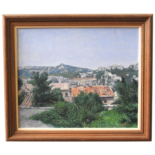 440 - CHRISTOPHER SANDERS, R.A (1905-1991) 'LE BAUX DE PROVENCE' OIL ON CANVAS, signed in lower right corn... 