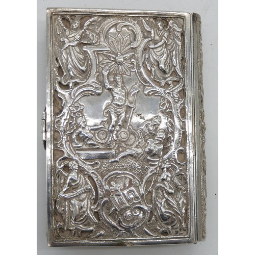 511 - A SILVER MOUNTED VOLUME OF 'THE FOLLOWING OF CHRIST', LATE 19TH CENTURY, the front and back covers a... 