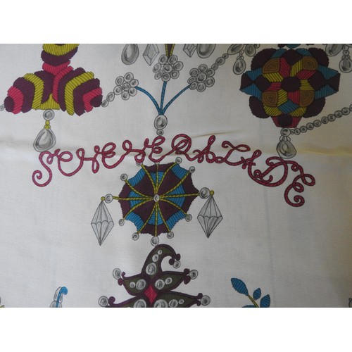 258 - HERMES 'SCHEHERAZADE' SCARF BY HENRI D'ORIGNY with Hermes box100% silk132 x 132cm approx.... 