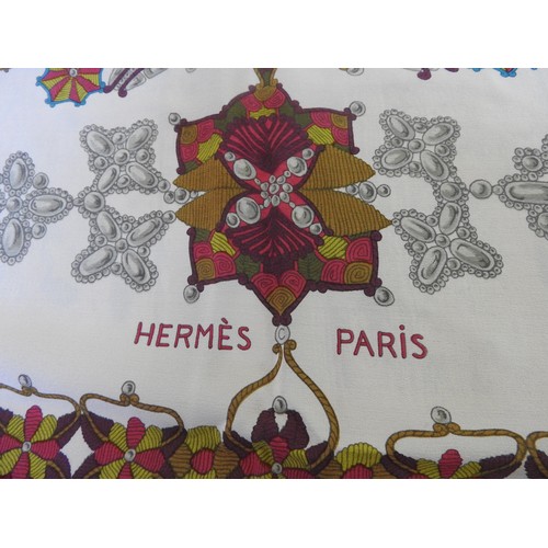 258 - HERMES 'SCHEHERAZADE' SCARF BY HENRI D'ORIGNY with Hermes box100% silk132 x 132cm approx.... 