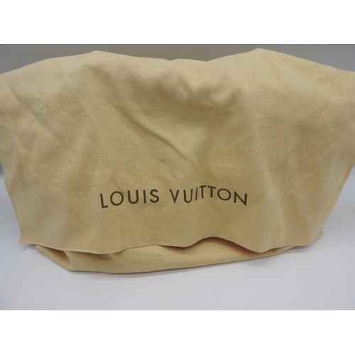 261 - LOUIS VUITTON SATCHEL HANDBAG WITH LV LOGO UPPER AND TEXTURED WEAVE LOWER No.0098 Limited Edition Tw... 