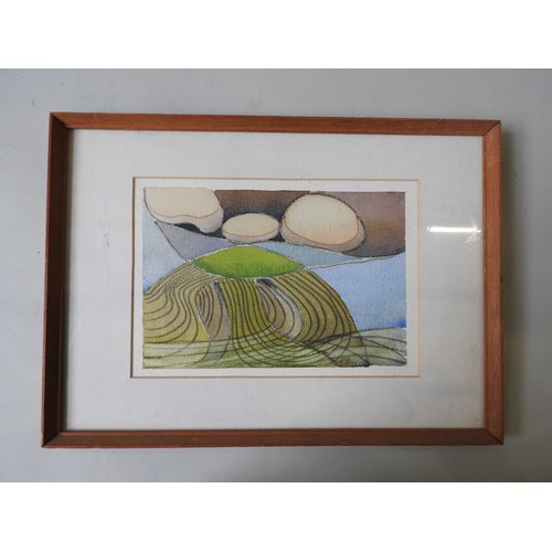 400 - AN ABSTRACT WATER COLOUR ON PAPER, ST IVES SCHOOL, monogrammed O.P and dated '79, glazed and framed1... 