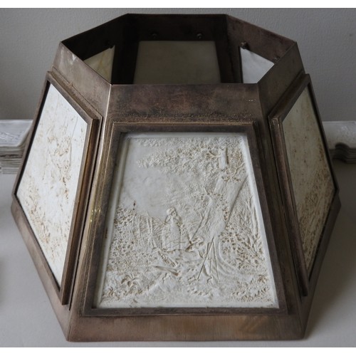 357 - A LARGE QUANTITY OF PORCELAIN LITHOPHANES FROM THE 19TH AND EARLY 20TH CENTURIES, many made for fitt... 