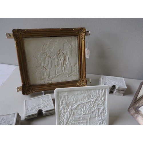 357 - A LARGE QUANTITY OF PORCELAIN LITHOPHANES FROM THE 19TH AND EARLY 20TH CENTURIES, many made for fitt... 