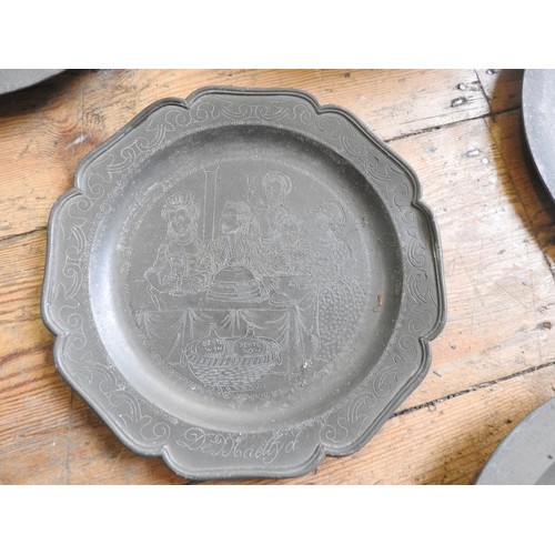 149 - A LARGE BOWL, VARIOUS PLATES AND PLATTERS. GENERALLY POOR CONDITION.                 33 cms diamProv... 