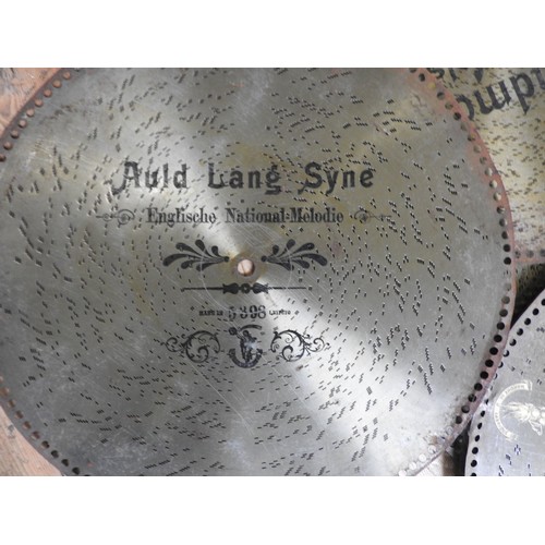 470 - STEEL POLYPHON DISCS, APPROXIMATELY THIRTY SEVEN 50 CM DISCS AND THIRTEEN 23 CM DISCS.Provenance:fro... 