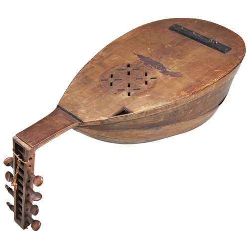 456 - A SHORT SCALE 19TH CENTURY RENAISSANCE LUTE IN NEED OF RESTORATION.Provenance:from the Private Colle... 