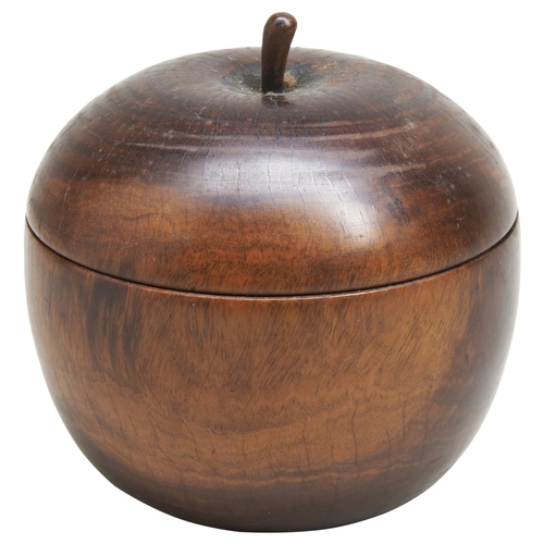 471 - A WOODEN APPLE SHAPED TURNED BOX.10cmProvenance:from the Private Collection of the Late 'Great' Geor... 