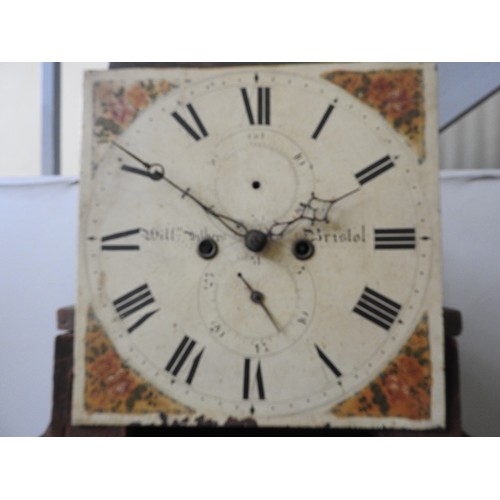 119 - AN 8 DAY MAHOGANY LONGCASE CLOCK the 13 inch painted dial signed William Withers, Bristol. Subsidiar... 