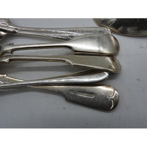 558 - A SILVER CUTLERY SERVICE COMPRISING 24 FORKS IN TWO SIZES, 24 SPOONS IN TWO SIZES, ASSORTED SILVER T... 