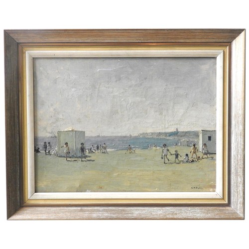CAMPBELL ARCHIBALD MELLON (1876-1955) 'A MAY MORNING, UPPER CLIFF, GORLESTON' OIL PAINTING ON CANVAS, signed in lower right corner, hand written label and gallery label affixed verso