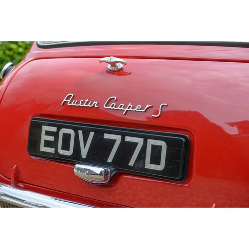 32 - 1966 AUSTIN COOPER 1275 'S'Registration Number: EOV 77DChassis Number: See descriptionRecorded Milea... 