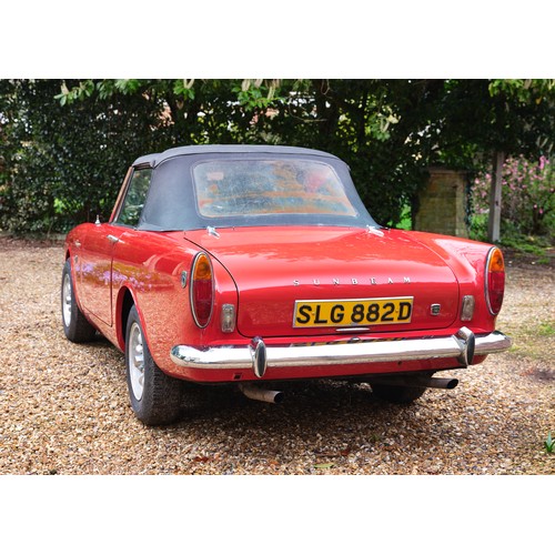 18 - 1966 SUNBEAM TIGER MARK 1Registration Number: SLG 882D Chassis Number: 9472959.HRD.FERecorded Mileag... 