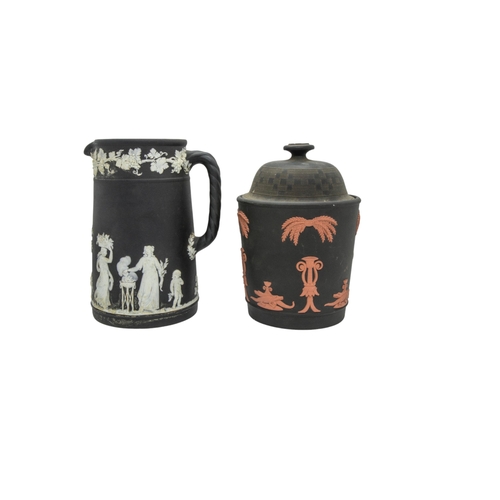 301 - A COLLECTION OF BLACK BASALT WARE, MID 19TH CENTURY AND LATER, the lot includes three octagonal teap... 