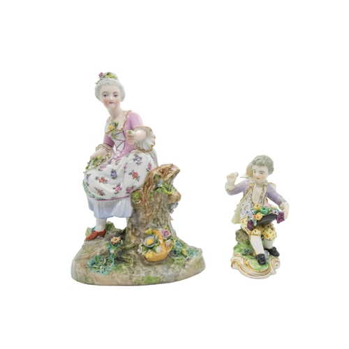 425 - A MIXED GROUP OF ELEVEN PORCELAIN FIGURINES, 18TH/19TH CENTURY, including Vienna and Dresden figures... 