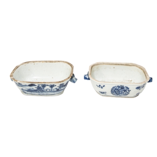 196 - A VARIED COLLECTION OF CHINESE EXPORT BLUE & WHITE PORCELAIN WARE, 18TH/19TH CENTURY, the lot in... 