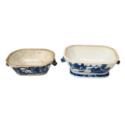 196 - A VARIED COLLECTION OF CHINESE EXPORT BLUE & WHITE PORCELAIN WARE, 18TH/19TH CENTURY, the lot in... 