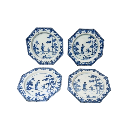 196 - A VARIED COLLECTION OF CHINESE EXPORT BLUE & WHITE PORCELAIN WARE, 18TH/19TH CENTURY, the lot in... 