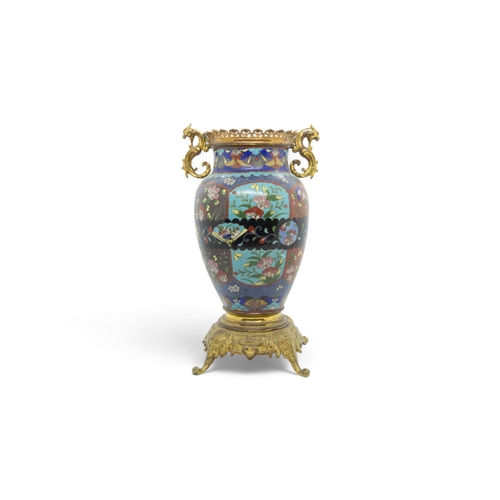 183 - TWO JAPANESE CLOISONNE VASESMEIJI PERIOD (1868-1912)one with associated gilt-metal mounts9cm & 3... 