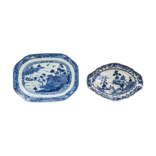 219 - A GROUP OF FIFTEEN CHINESE BLUE AND WHITE SERVING DISHESQING DYNASTY, 18TH CENTURYlargestest 38cm wi... 