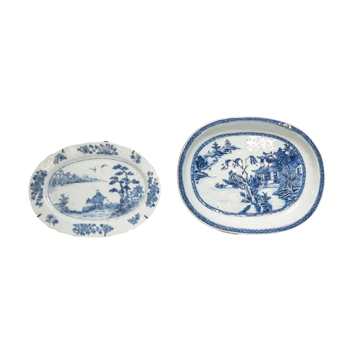 219 - A GROUP OF FIFTEEN CHINESE BLUE AND WHITE SERVING DISHESQING DYNASTY, 18TH CENTURYlargestest 38cm wi... 