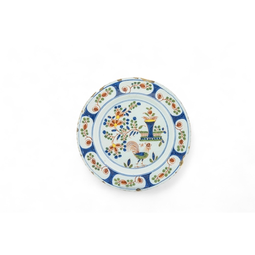 292 - SEVEN POLYCHROME DELFT PLATES18th Century, 23cms wide