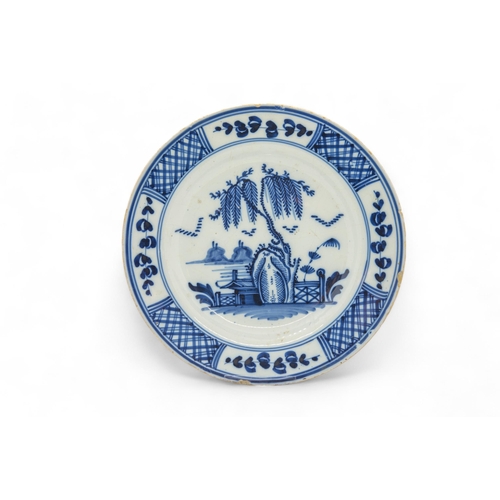 293 - SIX DELFT PLATES18th Century, one inscribed 