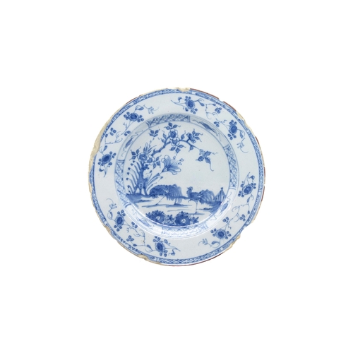 291 - SIX DELFT PLATES AND A SPANISH PLATE18th century