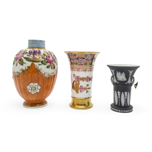 447 - A SPODE VASEEarly 19th century, and four other vases, 11.5cms high