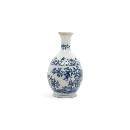 297 - A DELFT GUGLET AND A VASE18th century, guglet is 22.5cms highalong with a coffee pot