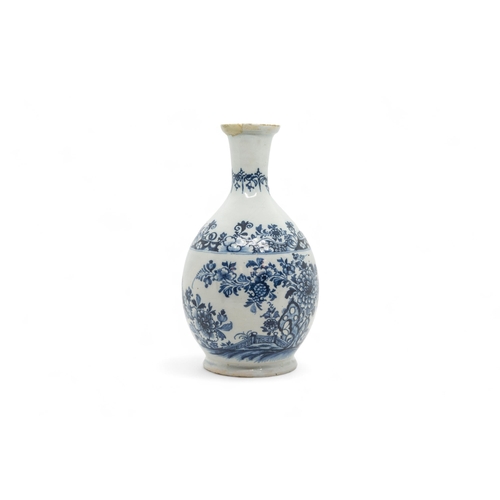 297 - A DELFT GUGLET AND A VASE18th century, guglet is 22.5cms highalong with a coffee pot