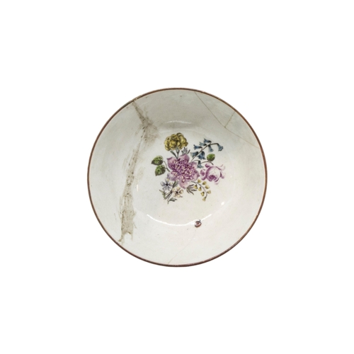 479 - A CHELSEA PLATE OF GOTZKOWSKY TYPECirca 1755 and with red anchor mark, together with a bowl and a pl... 