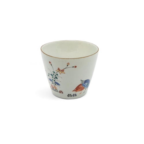 488 - A MEISSEN MARCOLINI PERIOD COFFEE CANLate 18th century, a Chantilly Kakiemon style beaker and a Meis... 