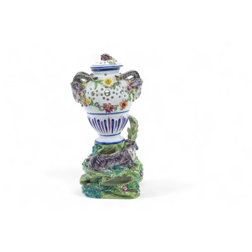 539 - AN 18TH CENTURY POT POURRI VASE21.5cms high