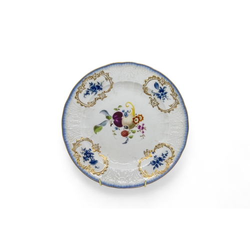 512 - TWO 18TH CENTURY FURSTENBERG PLATES AND TWO SOUP PLATEStogether with a Vienna plate and a Meissen do... 