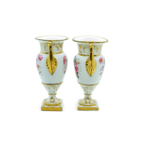 407 - A PAIR OF NEOCLASSICAL VASESEarly 19th century, 15.5cms high