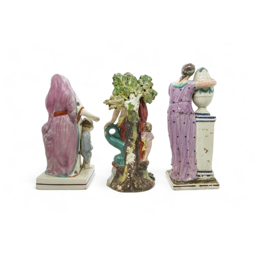 380 - A GROUP OF PEARLWARE FIGURESEarly 19th century,