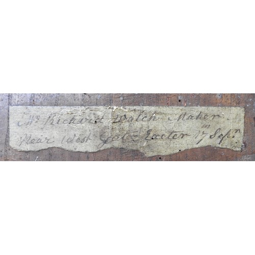 198 - AN 8 DAY OAK LONGCASE CLOCK, with a 12 inch painted dial signed John Richard of Exeter, subsidiary s... 