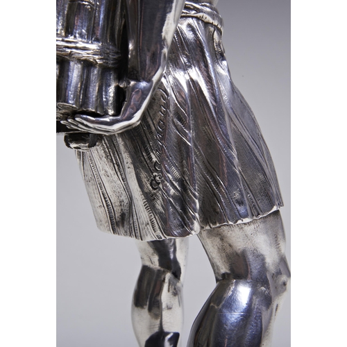 105 - A FIGURAL CIGAR LIGHTER, SIGNED A. ARNAUD, JAMES HENNELL BARCLAY, LONDON 1884. The detachable bundle... 