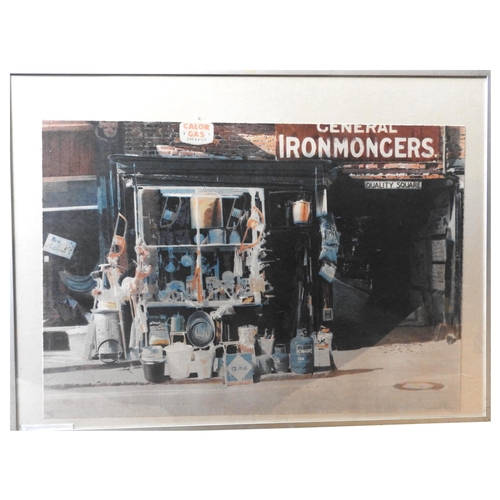 341 - JOHN SALT (b.1937) LIMITED PHOTOLITHOGRAPH OF IRON MONGERS, signed and numbered 24/6053 x 76 cm... 