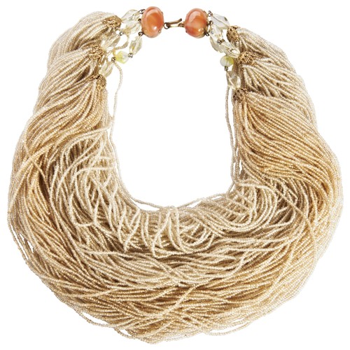 292 - A MULTI-ROW BEAD NECKLACELength 41cm approximatelyTotal weight 270gms