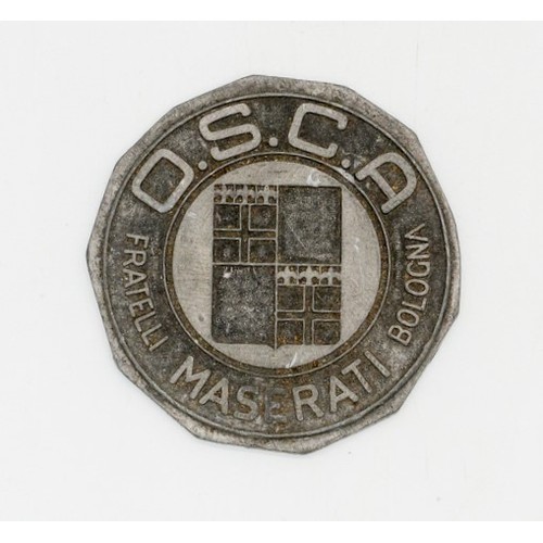 73 - OSCA RADIATOR-BADGE DIE-STAMP c.1950/60sFrom the estate of renowned historic restoration expert and ... 