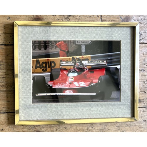 91 - FERRARI F1 POSTER AND FRAMED PHOTOGRAPHFerrari/Fiat/Autosprint/Magnetti Marelli Poster Villeneuve &a... 