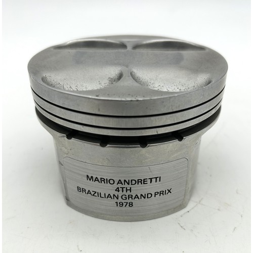 93 - F1 PISTON - MARIO ANDRETTI 4TH PLACE BRAZILGerman Mahle piston as fitted to Andretti's car for the B... 