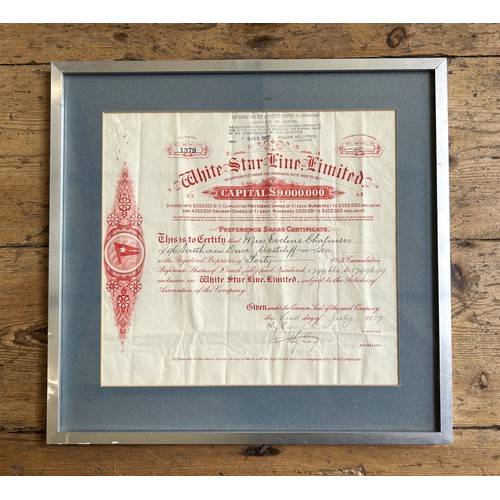 95 - WHITE STAR LINE SHARE CERTIFICATE